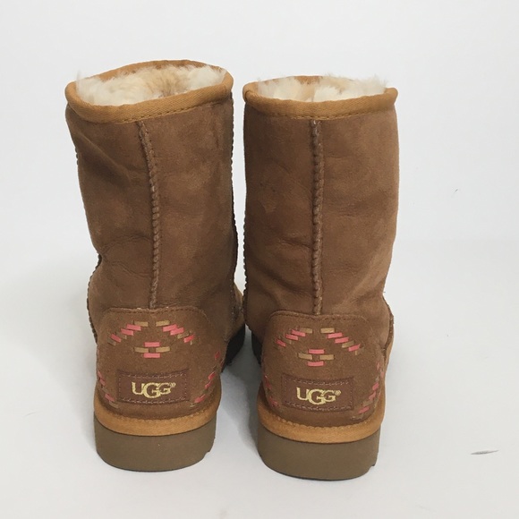 UGG Classic Suede Rustic Weave Boots - Picture 3 of 11